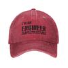 Custom Cotton Im An Engineer Im Never Wrong Baseball Cap Women Unisex Adjustable Adult Funny Engineering Quote Dad Hat Outdoor