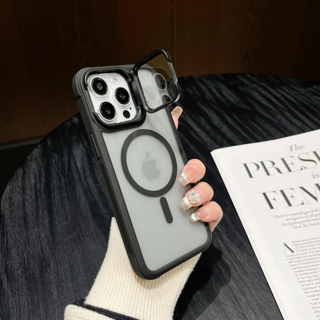 Роскошный чехол-подставка с магнитом для iPhone 16 15 14 Plus 13 12 11 16 Pro Max С защитой камеры Для Magsafe