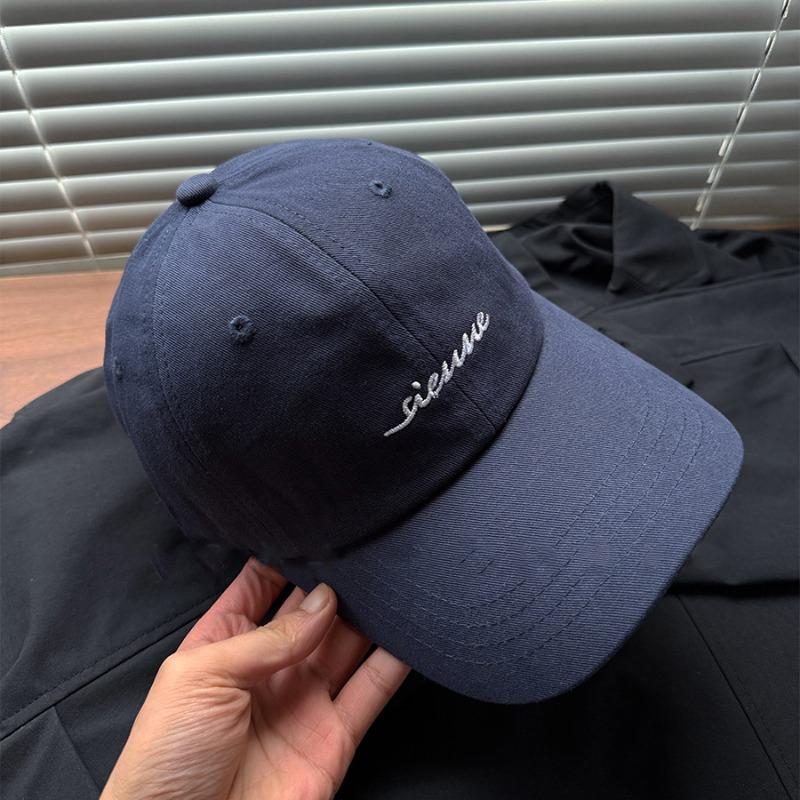 Simple and Fashionable Versatile Letter Embroidery Baseball Cap Female Couple Casual Big Head Circumference Cap New Hat