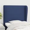 VidaXL Headboard with Ears Blue 103x23x118-128 Cm Fabric3117672
