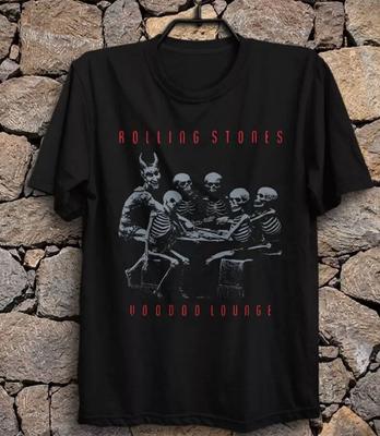 The Rolling Stones Voodoo Lounge Мировой Тур 94-95 Винтажная Футболка со Скелетом Унисекс Футболка