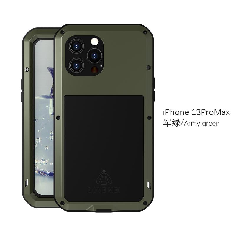Love Mei Heavy Duty Protection Phone Cases For Iphone 17 16 15 14 13 Pro Max Mini Iphone14 Plus Metal Aluminum Armor Case Cover