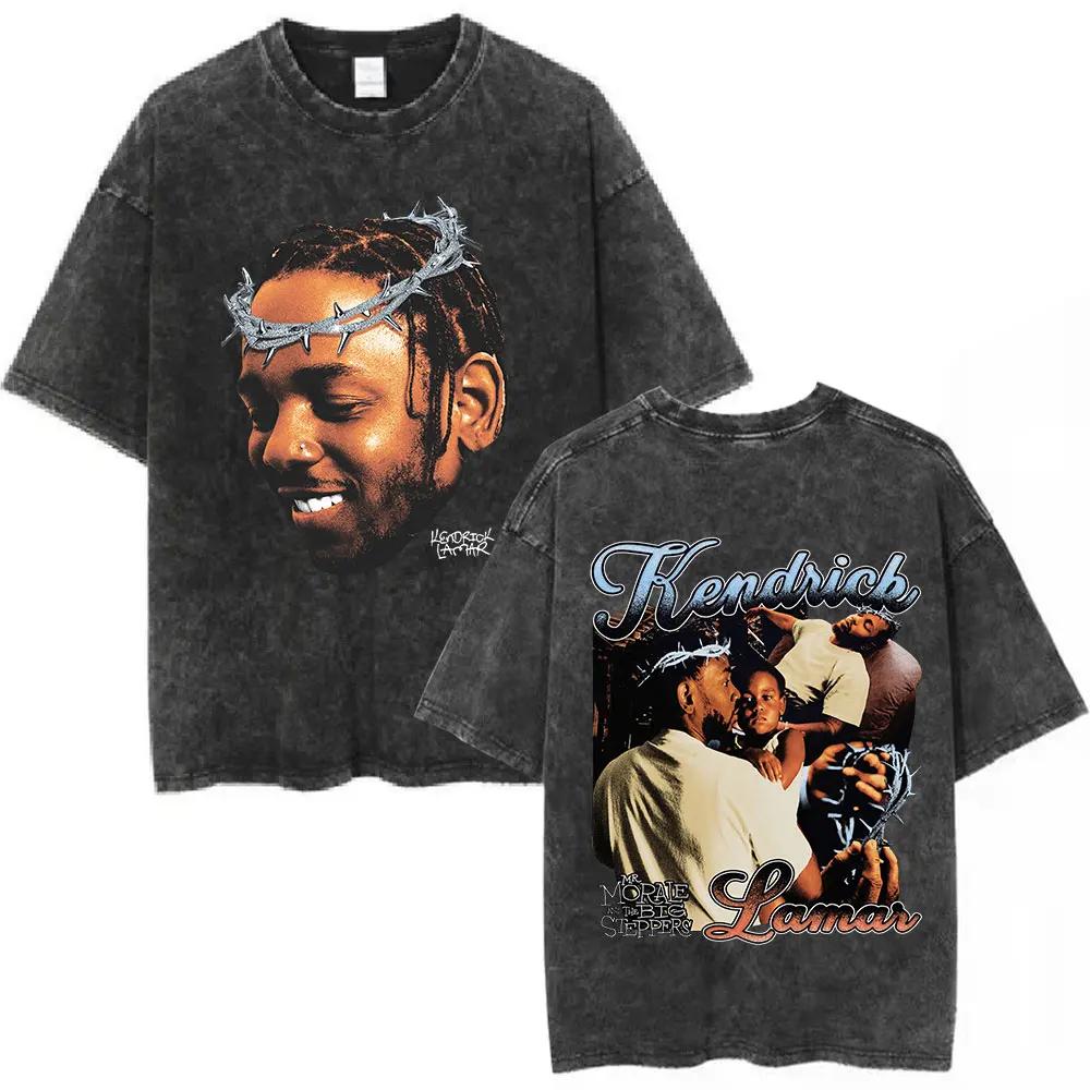 Washed Vintage Rapper Kendrick Lamar SZA Grand National Tour Tshirt They Not Like Us T Shirt Men Hip Hop Fashion Tshirt