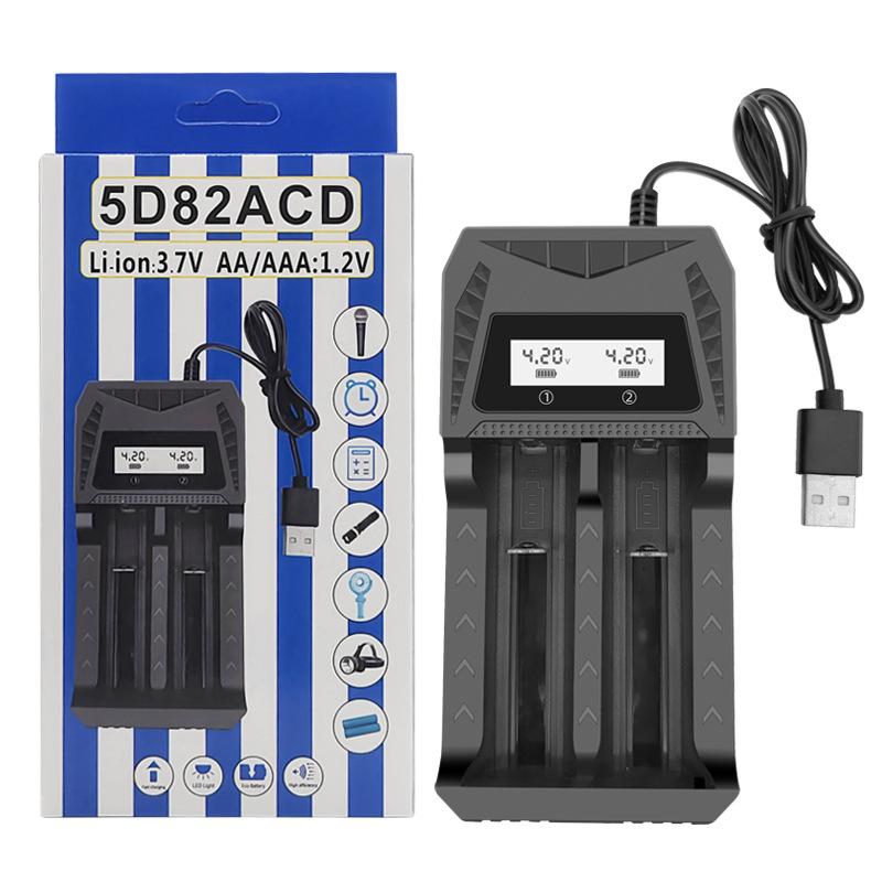 1/2/4 слота интеллектуальное зарядное устройство для аккумуляторов с ЖК-дисплеем USB-вход 18650 литий-ионное зарядное устройство для литий-ионных аккумуляторов 18650 4.2V