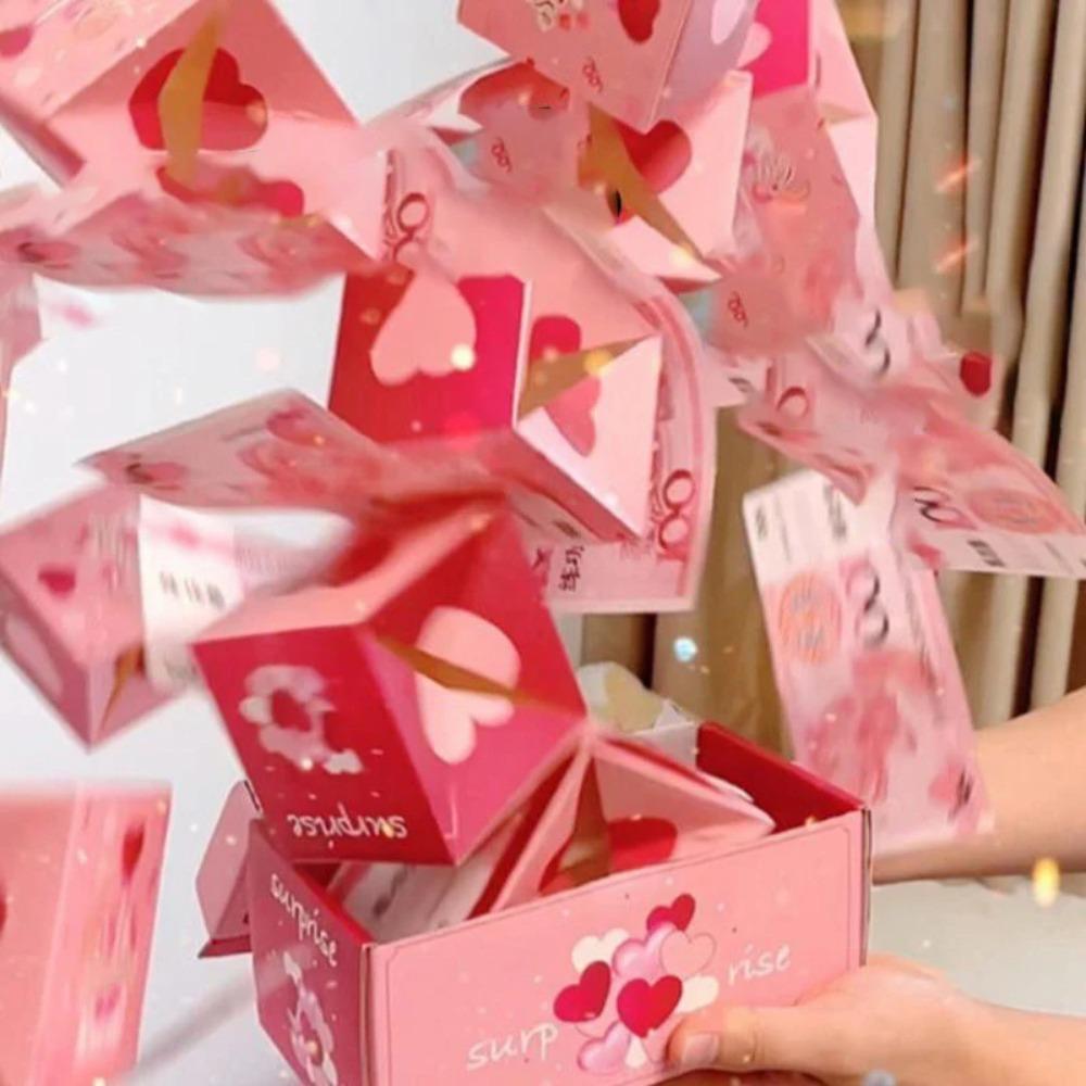 Бумажная коробка-сюрприз с выпрыгивающим элементом, всплывающая коробка для денег-сюрприз, новая подарочная коробка, коробка-взрыв денег, подарочная коробка, Рождество