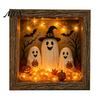 Decorative Seasonal Lights Halloween Lighted Frame Ornaments, Light Up Shadow Box, Warm Detailed Resin Ornaments Atmosphere LED for Home Living