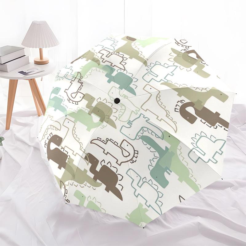 1pc Dinosaur Pattern Design Umbrella with Plastic Handle,Suitable for All Seasons UmbrellaPT517