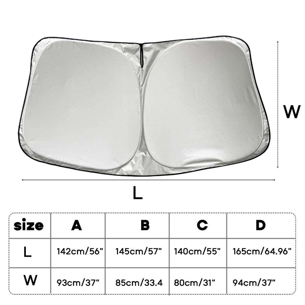 Солнцезащитный козырек на лобовое стекло автомобиля с чехлом для хранения Прочный материал 240T Автомобильный солнцезащитный козырек для защиты от УФ-лучей и солнечного тепла