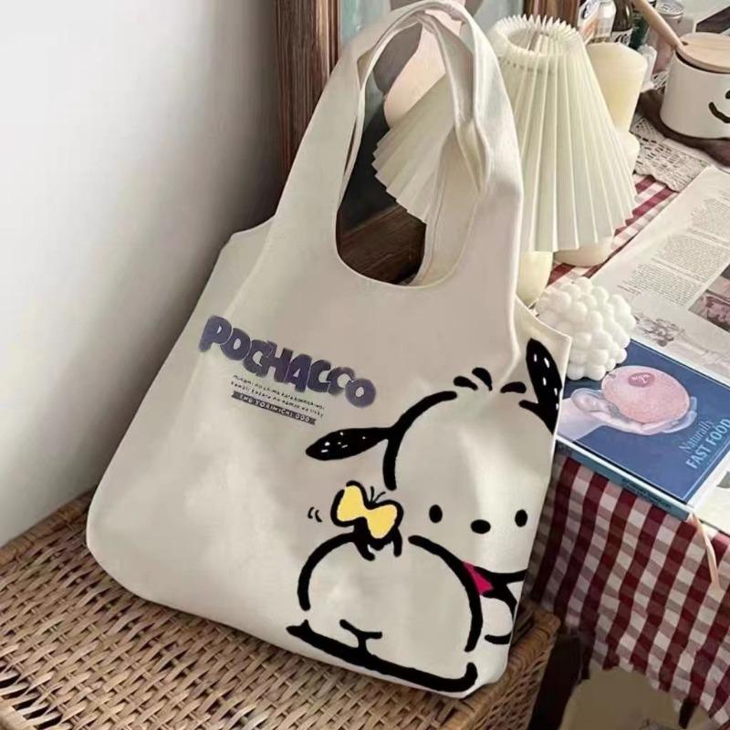 Новая Мультяшная Японская Сумка на Плечо с Принтом Pochacco 2025 Ежедневная Сумка для Поездок