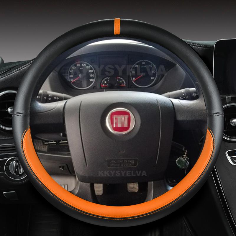 Кожаный чехол на руль автомобиля из микрофибры для Fiat Ducato Peugeot Boxer Citroen Jumper Relais Ram Promaster, автоаксессуары