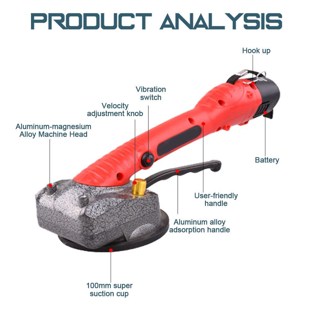 10-150 Гц машина для укладки плитки, настенная напольная плитка, вибрационный инструмент с присоской 100*100 мм