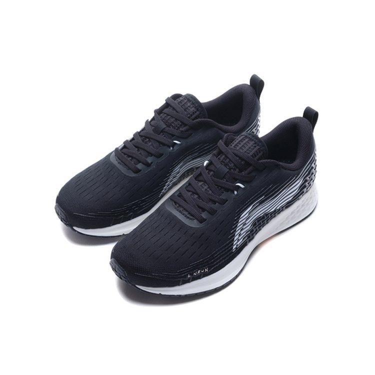 Li Ning Red Hare 4 Амортизация Скользкая подошва Амортизация Скользкая подошва Низкие Кроссовки для бега Женские Черный Серый ARBP046-17