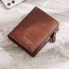 Кошелек для мужчин, короткие повседневные деловые складные кошельки, кожаный мужской роскошный маленький кошелек на молнии