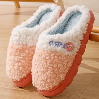 Тапочки для дома и улицы, женские хлопковые тапочки, парные тапочки из бархата и хлопка, двухцветные хлопковые тапочки с плетением