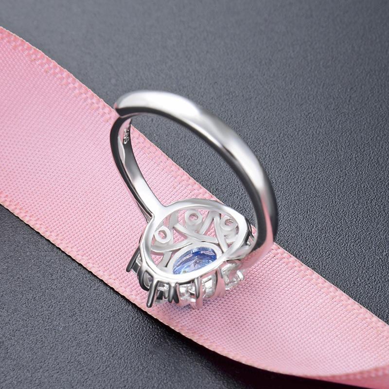 Lindon Classic 925 Sterling Silver Zircon Ring Ladies Jewelry Wedding Promise Party Gift