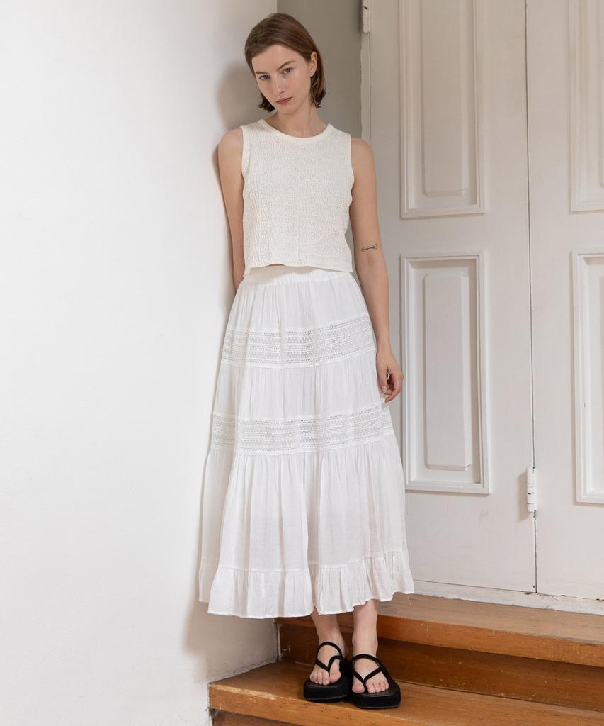 J Mark New York Lace Banded Skirt_5Color