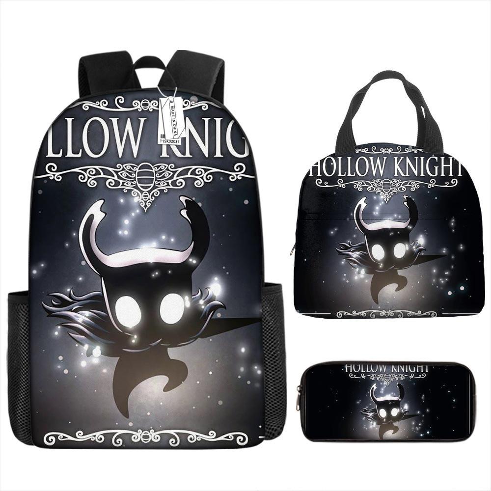 Роскошный Новый Креативный Крутой 3D Печать Hollow Knight 3 шт./Комплект Школьные Рюкзаки для Учеников Рюкзак для Ноутбука Ежедневный Рюкзак Сумка для Ланча Пенал