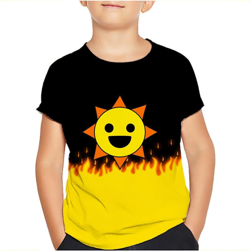 Sprunki Incredibox Детская футболка для девочек Игровые летние топы для малышей Футболки для малышей Детская одежда Футболки с героями мультфильмов Повседневная одежда с коротким рукавом