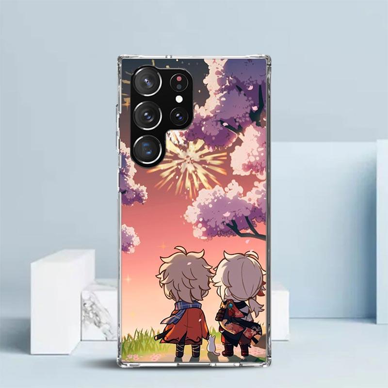 Чехол для телефона Kazuha Genshin Impact для Samsung Galaxy S24 S25 Edge S26 Ultra S22 S23 Plus S21 + S20 FE Мягкая задняя крышка из ТПУ Galaxy