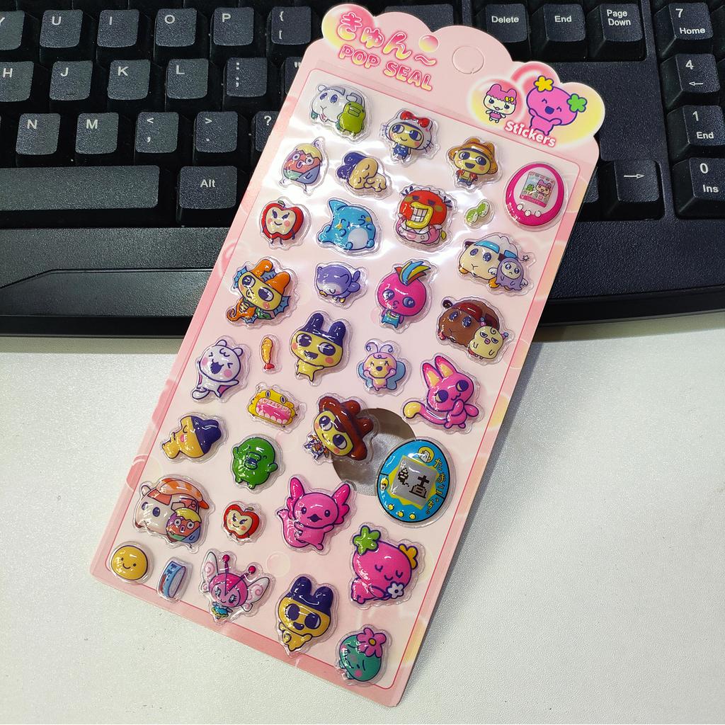 Cartoon 3D Relief Hollow Stickers - Cute Cartoon Anime Stickers Waterproof Children's Laptop Decoration and Anime Fan Gifts