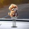 2D Swing Animal Decoration with Spring Acrylic Flat Cartoon Cat Ornament Car Dashboard