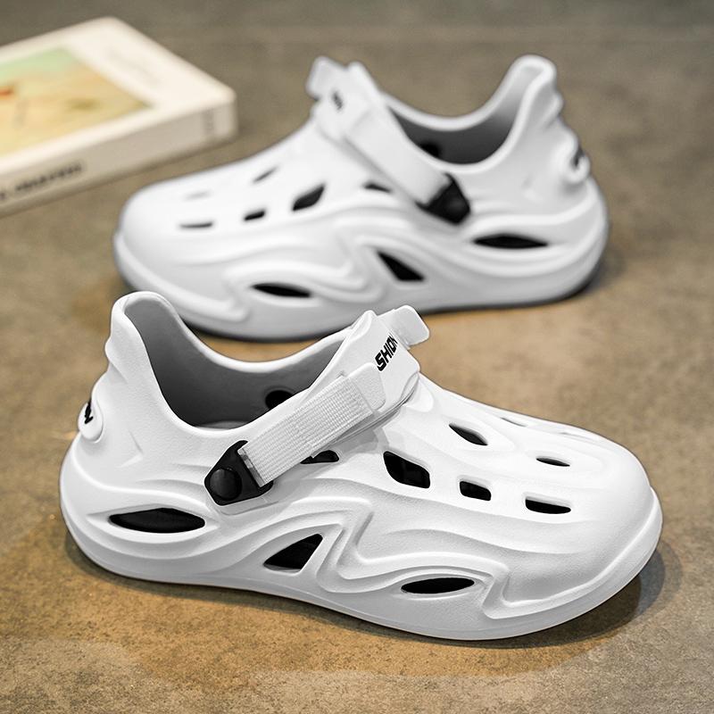 Мужские уличные сандалии Спортивные тапочки Пляжные шлепанцы Дышащие сабо Мужские и женские повседневные садовые туфли Нескользящие мужские уличные сандалии