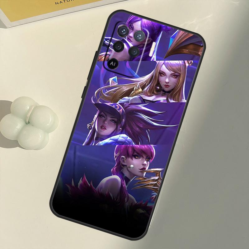 Чехол Kda Kaisa Ahri Akali для OPPO A53 A53S 2020 A5 A9 A31 A52 A72 A94 A74 A54 A83 A91 A93 A16 A15, задний чехол