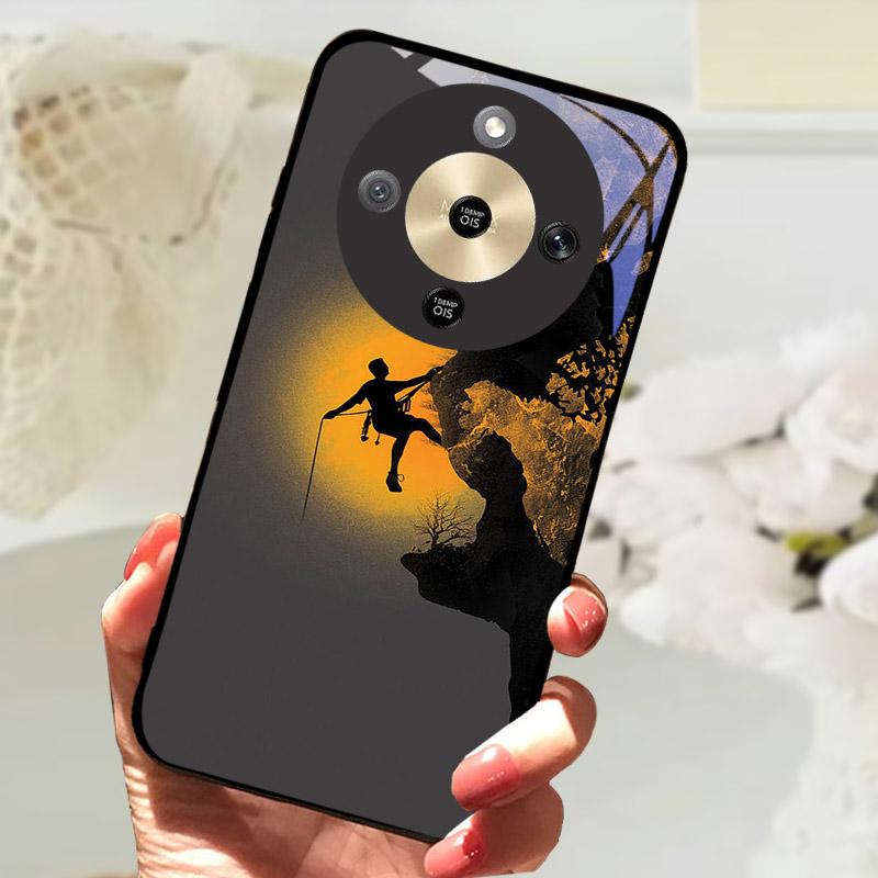 Чехол для Honor X9d 5G Модный Рисунок Закаленное Стекло Ударопрочный Чехол для Телефона Для Honor X9 D HonorX9D Задняя Крышка Fundas Бампер