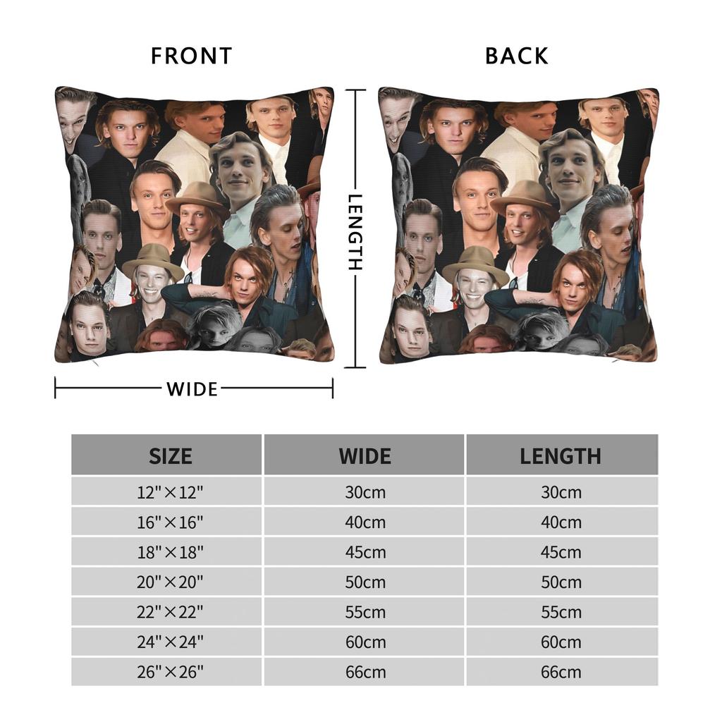 Jamie Campbell Bower Photo Collage Pillow Cover Design Cushion Cover Vintage Pillow Case For Chair Sofa Home Decor