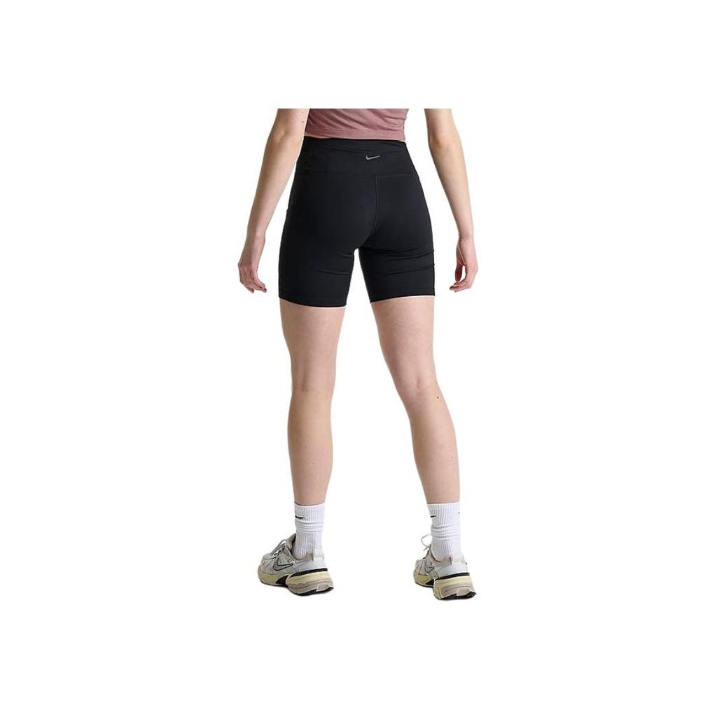 Nike Solid Outdoor High Waist Slim Fit Casual Shorts Women Bottoms Black FZ6758-010