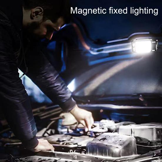 Перезаряжаемый магнитный присоска, высокая яркость, пружинная открывалка для бутылок, аварийное освещение, мини-светодиодный фонарик, брелок, рабочий свет, товары для кемпинга