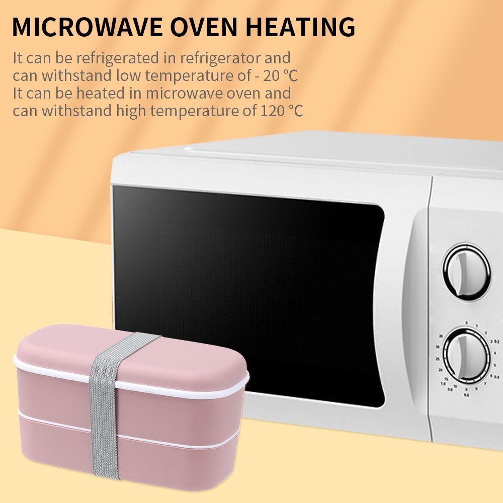 Холодильник, экологически чистый двухслойный ланч-бокс, контейнер для еды, коробка для бенто, посуда для микроволновой печи