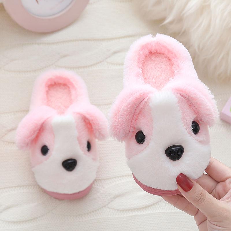 Зимние детские симпатичные хлопковые тапочки на толстой подошве для улицы с рисунком из мультфильмов, мягкие теплые нескользящие хлопковые тапочки на мягкой подошве, хлопковые тапочки