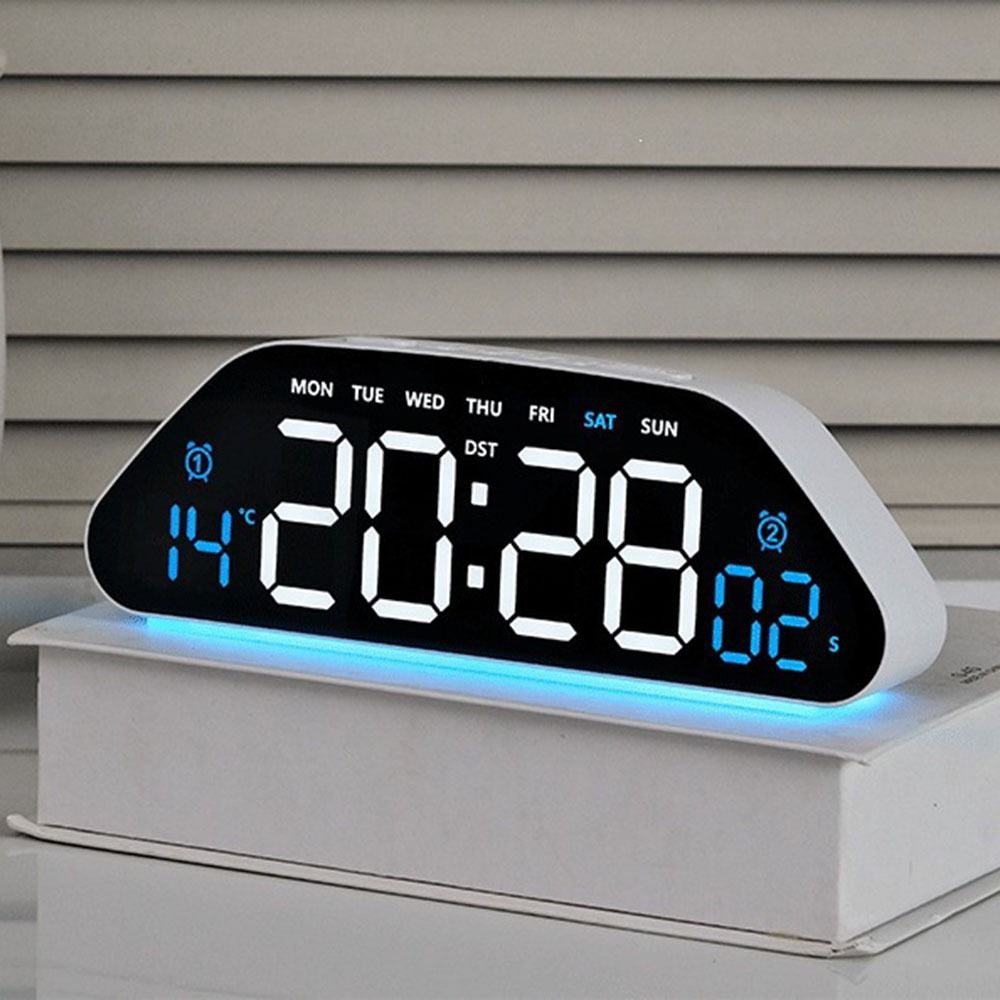 Humidity Display Digital Clock Temperature Display Electronic Clock LED Alarm Clock Living Room