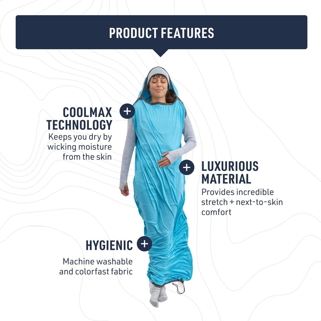 Sea to Summit Breeze Sleeping Bag Standard with Liner, Mummy, Drawcord.
