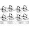 ZOYUBS Diamond Pad Eyes, Diamond Eye Plates with Diamond Shaped Stainless Steel Loops and Matching Screws, Wall-Mounted Pad Eyes for Ceiling Hanging,