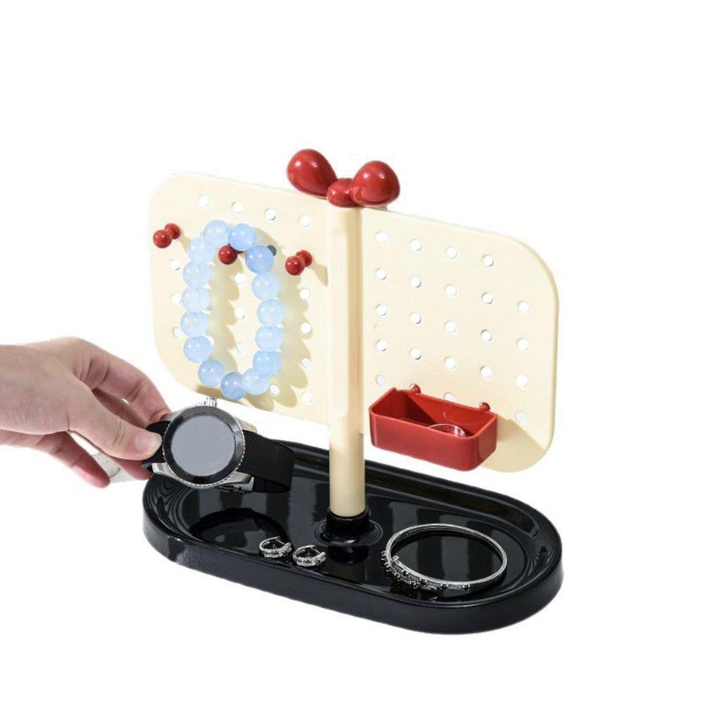 Adjustable Perforated Board Storage Rack DIY Pegboard Organizer Cosmetics Storage