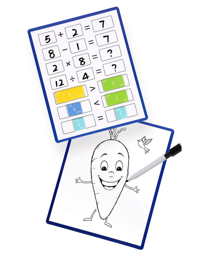 Magnetic Fraction Discs Set for Third Grade - Teach Numerator, Denominator, Addition & Subtraction in Elementary Math