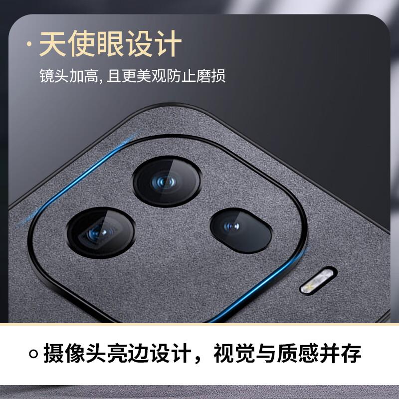 IQOO12 Phone Case, Vivo Iqoo 12 Protective Cover, Shockproof Lens Full Protection Soft, Simple Luxury Silicone Outer, WoAnd Leather Case, Black