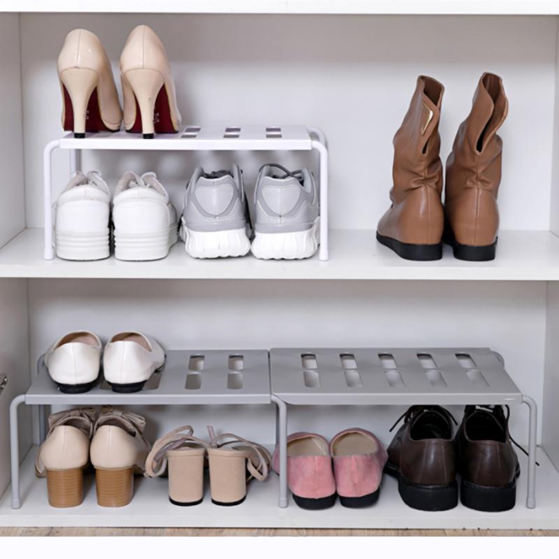 Пластиковые держатели для шкафа, выдвижная штабелируемая полка для хранения кухонного шкафа, домашний органайзер, полка для специй, подходит для кухни, ванной комнаты