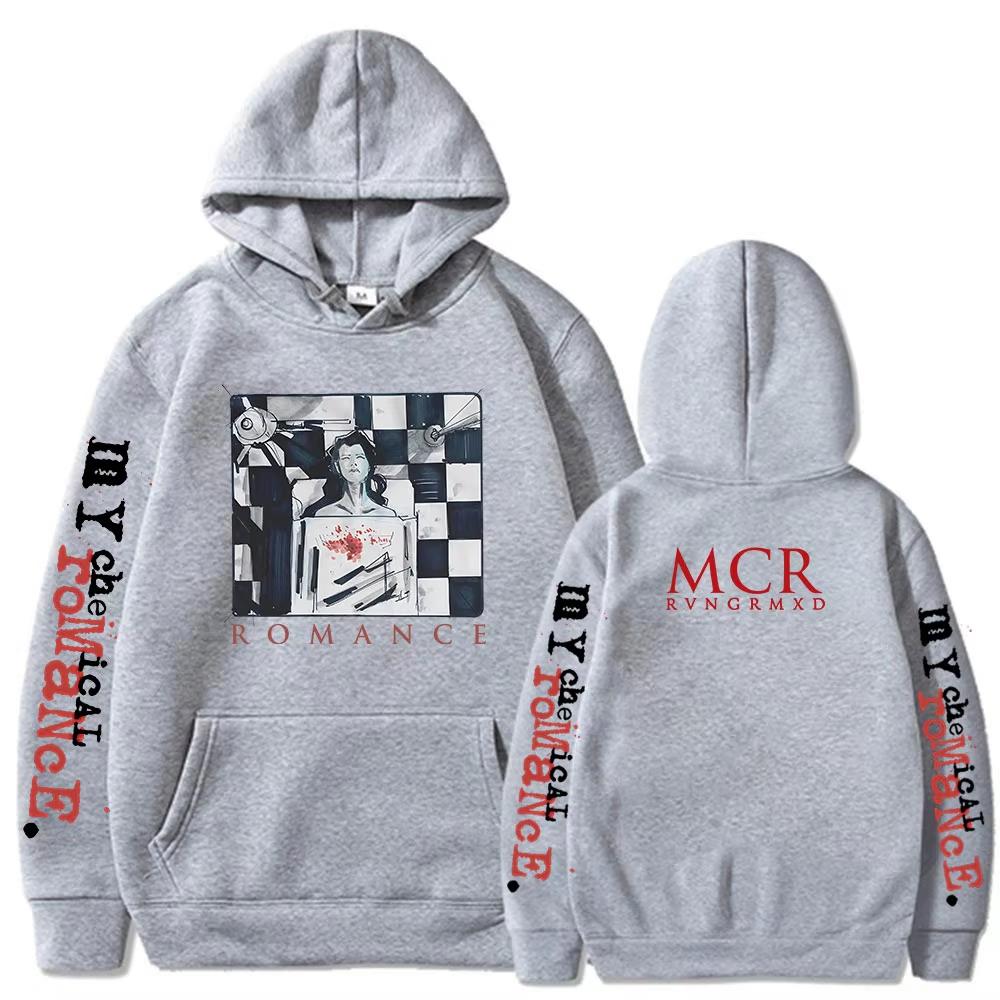 Группа My Chemical Romance MCR Толстовки The Black Parade Панк Готика Винтажная Толстовка Мужская Женская Оверсайз Пуловеры Уличная Одежда