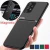 Luxury Non-Slip Case For Samsung Galaxy A15 A25 A35 A55 A05 A14 A24 A34 A54 5G Cover Built-in Car Holder Magnetic Fundas Coque