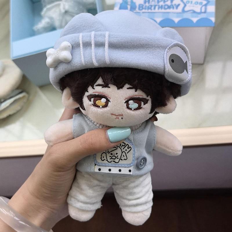 15cm Nunu Doll Outfit Set Hat Top Pants Plush Toy Clothes Only No Included