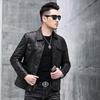 Новое осенне-зимнее кожаное пальто Haining, мужское кожаное пальто, мотоциклетная кожаная куртка с лацканами, мужское пальто из воловьей кожи с верхним слоем