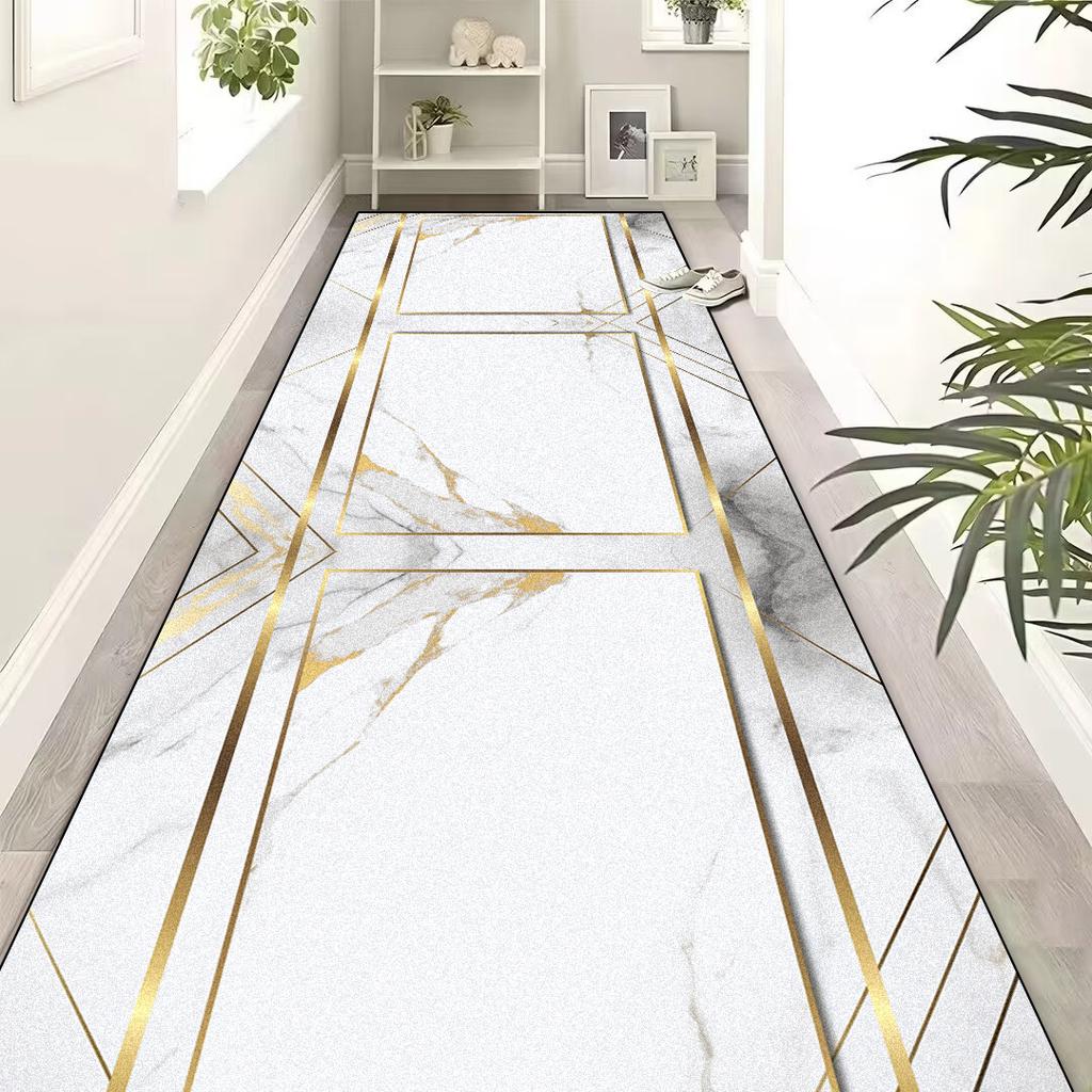 Европейская роскошь Черное золото Ковровые дорожки для коридора Ковер для холла отеля Лестница Нескользящие ковры для прохода Коврики для пола для прихожей офисного помещения