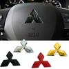 ABS Car Steering Wheel Center Emblem Sticker Accessories For Mitsubishi Pajero Outlander L200 EVO Montero Lancer 9 10 EX