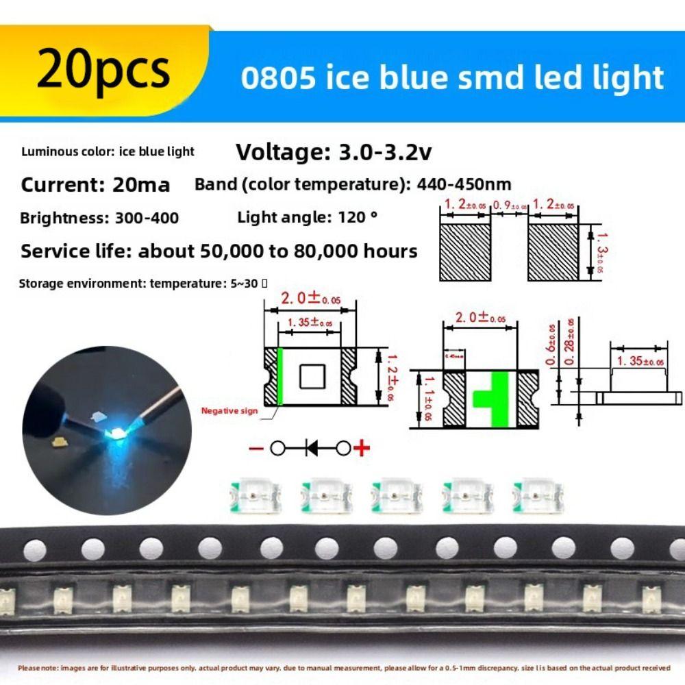 20pcs/50pcs 0805/0603 SMD SMD LED Diode RGB SMT Lamp Professional LED Chip Electronic Projects