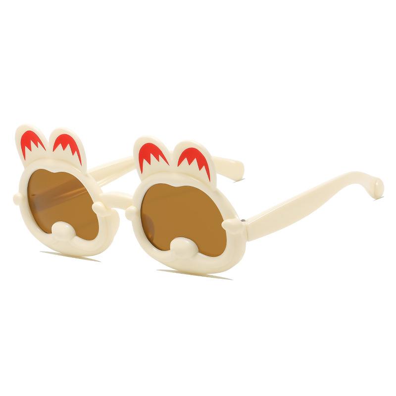 Новая модная корейская версия детских солнцезащитных очков, милые очки с изображением кролика из мультфильма, милые солнцезащитные очки для путешествий в стиле сокровищ