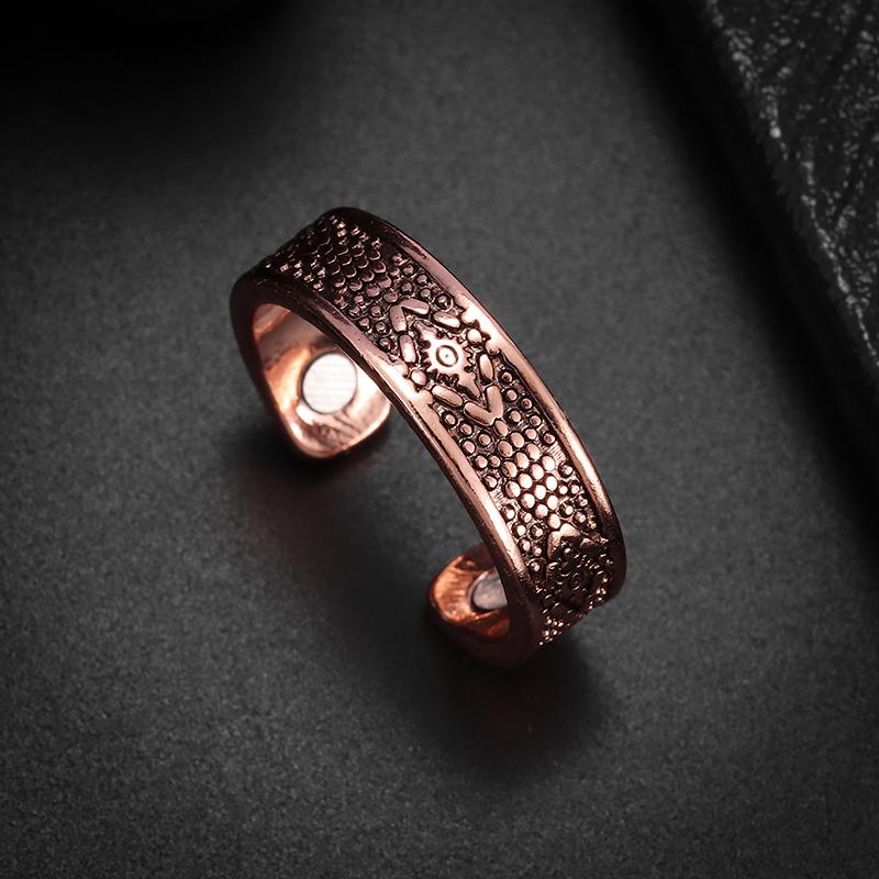 Ретро Волна Медное Магнитное Кольцо Креативное Открывающееся Ювелирные Аксессуары для Мужчин Женщин Мода Многофункциональное