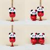 Panda Playful Lantern Plush Keychain Cuddly Stuffed Animal Charm For Your Collection